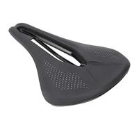Dilwe Selle de vélo de montagne de route, PU, noire, douce, respirante, antichoc, confortable, creuse, pour vélo de montagne, de route