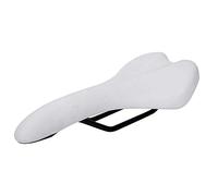 Dilwe Selle De Vélo Respirante Douce Selle Vélo de Route Selle VTT Confortable Vintage en Cuir pour Les Amateurs De Cyclisme (Blanc)