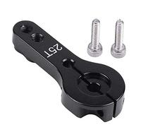 Dilwe Servo Bras avec vis, 5 Couleurs 25 mm 25T servo Corne Bras RC Accessoire Compatible avec Futaba/Ace(Black)