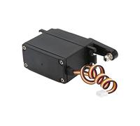 Dilwe Servo de Direction à 5 Fils, Remplacement en Plastique Noir pour Voiture RC 104001, Installation Facile, Mécanisme de Direction Durable pour Modèles à échelle 1/10