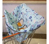 Dilwe Siège pour bébé, Coussin de Chaise de Salle à Manger Doux et Portable pour bébé avec Sac de Rangement pour Panier de Courses et Protection de Chaise Haute, Housse en Soie Lavable en Machine