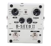 Dilwe Stompbox à Effet de Retard, 8 Types de Retard Numérique 2000 MS avec Looper, Tap Tempo, FAVORITE, PingPong, Stéréo Double Canal, DC9V 220mA pour Guitare