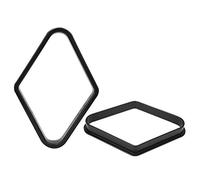 Dilwe Support de Boules de Billard en Plastique 2 Pièces, Cadre Triangulaire pour Snooker et Piscine avec Style Simple Vintage, Robuste et Durable