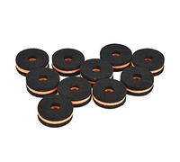 Dilwe Support de Cymbale Feutre, 10 Pièces Manchon de Protection de Cymbale Noir Orange, Conception Ronde Légère Améliore le Son, avec un Matériau en Feutre de Haute Qualité, pour