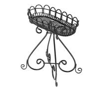 Dilwe Support de Fleurs Miniature en Fer, Support de Plantes pour Maison de Poupée à l'échelle 1:12, Accessoires de Meubles de Salon Noirs, Artisanat Exquis, Construction en Fer Robuste et