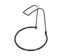 Dilwe Support de Moulinet de Filature, Cadre Supérieur en Forme de U en Acier Inoxydable, Base Ronde, Support D'équipement de Pêche Léger et Détachable avec de Larges Applications, (Black)