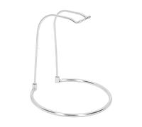 Dilwe Support de Moulinet de Filature, Cadre Supérieur en Forme de U en Acier Inoxydable, Base Ronde, Support D'équipement de Pêche Léger et Détachable avec de Larges Applications, (Silver)