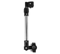 Dilwe Support de Parapluie de Vélo en Acier Inoxydable, Clip Télescopique Réglable pour une Rotation à 360 Degrés, Support de Parapluie Universel pour Guidon de Poussette de Vélo, Landau 2-2,5 Cm