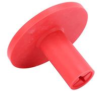 Dilwe Support de Tee en Caoutchouc, Aide à L'entraînement de avec Base Ronde Stable pour de Conduite et Tapis D'entraînement, Hauteur de Tee de Réglable (Rouge)