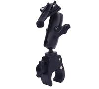 Dilwe Support GPS pour Moto, Support de Guidon en Nylon avec Boule de 1 Pouce, Convient aux Appareils Portables pour Moto ATV UTV, Installation Rapide, Maintien sécurisé, Noir (Kit de A)