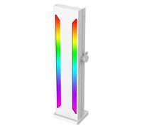 Dilwe Support pour carte graphique GPU, hauteur réglable avec aimant et coussinet souple en caoutchouc, support anti-affaissement pour carte graphique universelle (blanc)