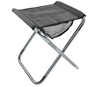 Dilwe Tabouret Pliant D'extérieur, Tabouret de Camping Portable avec Cadre en Alliage D'aluminium Aéronautique et Tissu Dense, Idéal pour Les Pique-niques, la Pêche et Les Voyages. (Gris argenté)