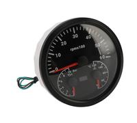 Dilwe Tachymètre électrique 3 en 1, Jauge de Température de l'eau de Pression d'huile en Métal 6000 Tr/min 0 à 10 Bar 104 à 248F 7 Couleurs Rétroéclairées 4 3 8 Pouces pour Bateau de Camion de