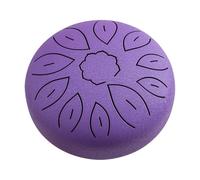 Dilwe Tambour à Langue en Acier, Tambour de Réservoir en Acier au Carbone 11 Notes 6 Pouces avec Maillets de Sac, Son éthéré pour la Musique de Yoga (PURPLE)