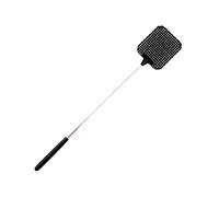 Dilwe Tapettes à Mouches Extensibles avec Poignées Rétractables, pour Usage Intérieur et Extérieur, Plastique Durable, Acier Inoxydable, 78 Cm, 4 Pièces (Black)