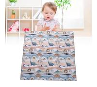 Dilwe Tapis de Chaise Haute, 51,2 Pouces de la Preuve D'eau et de Surface Non Glissante Multi-utilisez un Tapis Splat pour une activité Extérieure de Jeu Sous Haute Chaise