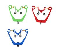 Dilwe Tête de Repose-Canne à Pêche en Forme de U avec Double Cloche, | Tête en U à Installation Rapide pour Cannes Shore, Construction en Nylon Durable, Alerte de Morsure Sonore, Ajustement