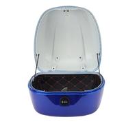 Dilwe Top Case de Moto, Boîte de Rangement étanche en ABS avec Doublure Amovible, Coffre de 33 L pour Motos et Scooters (Blue)