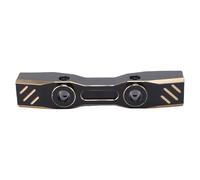 Dilwe Traverse de Remplacement pour Voiture RC RLAARLO MK07 à L'échelle 1/7, Construction en Laiton Finition Or Noir, Résistance Structurelle Renforcée, Vis de Fixation Incluses pour