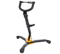 Dilwe Trépied de Saxophone en Métal, Goupille de Verrouillage Pliable Réglable, Support de Saxophone Alto Ténor avec Design Ergonomique et Pieds en Caoutchouc Antidérapants, pour