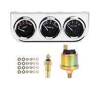 Dilwe Triple Cluster d'instruments, 3 sur 1 Jauge de Voiture avec Affichage de Cadran Transparent dans une Vie Sombre, de Meilleure qualité et une Longue Durée de Vie, une sensibilité élevée pour