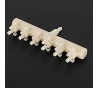 Dilwe Valve de Dérivation en Plastique pour Aquarium, avec Interrupteur Réglable, Opération Facile pour Les Aquariums, 2 Pièces (6 têtes)