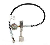 Dilwe Valve de Jauge Hexagonale Durable pour Station de Remplissage d'air Pratique, Matériau en Acier Inoxydable