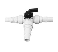 Dilwe Vanne de Dérivation à 3 Voies pour une Utilisation Efficace dans le Jardin et la Piscine, Adaptateur de Tuyau en PVC ABS Durable de 1.25 "1.5"