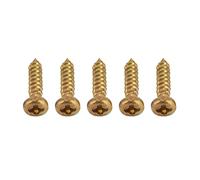 Dilwe Vis de Montage Chromées 50 Pièces pour Têtes de Machine de Guitare, Chevilles de Réglage, avec Conception de Placage en 3 Couleurs, pour la Réparation des Pickguards et des (GOLD)