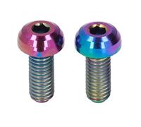 Dilwe Vis de Porte-bidon de Vélo, 2 Pièces Boulons de Porte-bidon de Vélo en Alliage de Titane Vis de Porte-bidon de Vélo M5x12mmBicyclettes et pièces détachées