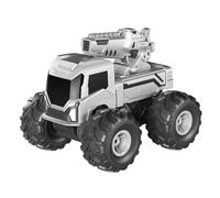 Dilwe Voiture Cascadeuse RC, Camion Tout-Terrain et Aquatique à 4 Roues Motrices 2,4 G RC avec Rotation à 360 °, Lumières LED, Pulvérisation d'eau pour Les Aventures en Plein Air des (Silver)
