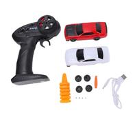 Dilwe Voiture de Dérive RC, échelle 1:43, Application 2.4G, Pneus et Carrosseries Interchangeables à Double Contrôle avec Gyroscope et Lumières LED (Rouge)