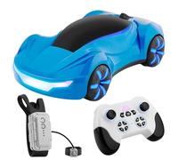 Dilwe Voiture de Dérive RC, Voiture Télécommandée Y19 à Double Commande Rotative à 360 ° de 2,4 G avec Pulvérisation et Lumière pour la Mise à Niveau (Blue)
