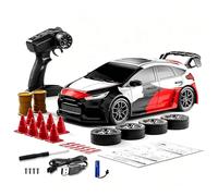 Dilwe Voiture RC Drift, Voiture de Course Télécommandée à L'échelle 1/24 2,4 GHz avec Lumières LED Drift et Pneus de Course (2)