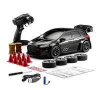 Dilwe Voiture RC Drift, Voiture de Course Télécommandée à L'échelle 1/24 2,4 GHz avec Lumières LED Drift et Pneus de Course (Grey)
