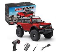 Dilwe Voiture Télécommandée à L'échelle 1:18, Chenille électrique à 4 Roues Motrices avec Roues en Alliage et Lumières LED, pour l'escalade Hors Route et L'Aventure en Terrain (Rouge métallique)