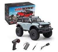 Dilwe Voiture Télécommandée à L'échelle 1:18, Chenille électrique à 4 Roues Motrices avec Roues en Alliage et Lumières LED, pour l'escalade Hors Route et L'Aventure en Terrain (Bleu Clair)