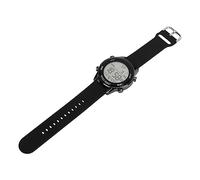 Dilwe WR50M Montre chronographe numérique, alarme lumineuse avec affichage de la semaine et de la date et système 12 24 heures pour homme Sports de plein air, Noir