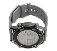 Dilwe WR50M Montre chronographe numérique, alarme lumineuse avec affichage de la semaine et de la date et système 12 24 heures pour homme Sports de plein air, gris