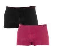 Dim Algodón Sin costuras Pack x2 Basic Shorty, Noir (Rojo Grenat/Negro 5O7), Medium (Taille Fabricant: 4) (Lot de 2) Homme