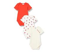 Dim Body Bébé Col Américain Bio Manches Courtes x3, Lot Miss Ladybird, 3 mois