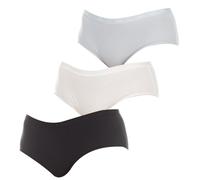Dim Femme Les Pockets Ecodim Coton Finitions Extra-plates X3 Boxer, Noir/Blanc/Gris, 44-46 EU