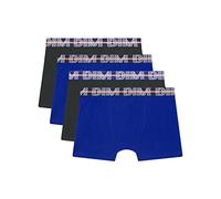 DIM Boxer Garçon EcoDIM Coton Stretch Coloré x4, Bleu/Noir/Noir/Bleu, 14 ans