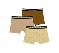 DIM Garçon Fashion Coton Stretch X3 Boxer, Imprime Fun/Latte/Marron Olive, 12 Ans EU