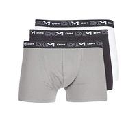 DIM Boxer Homme Coton Stretch Respirant Maintien Optimal x3, Noir/Gris/Blanc, M