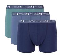 DIM Boxer Homme Coton Stretch Respirant Maintien Optimal x3, Vert Palme/Bleu Orage/Bleu Denim, XXL