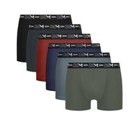 DIM Homme Coton Stretch Respirant Maintien Optimal X6 Caleçon Boxeur, Noir/Gris/Vert/Bleu/Rouge, L EU