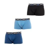 Dim Boxer Homme Coton X-Temp Thermorégulation Active x3, Bleu Jean/Bleu Eclipse/Noir, S