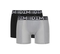 Dim Boxer Homme Long 3D Flex Air Respirabilité Noir/Gris 2XL x2