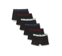 DIM Boxer Homme Mix and Colors Coton Stretch Confort x6, Noir ceinture vert/bleu/rouge, M